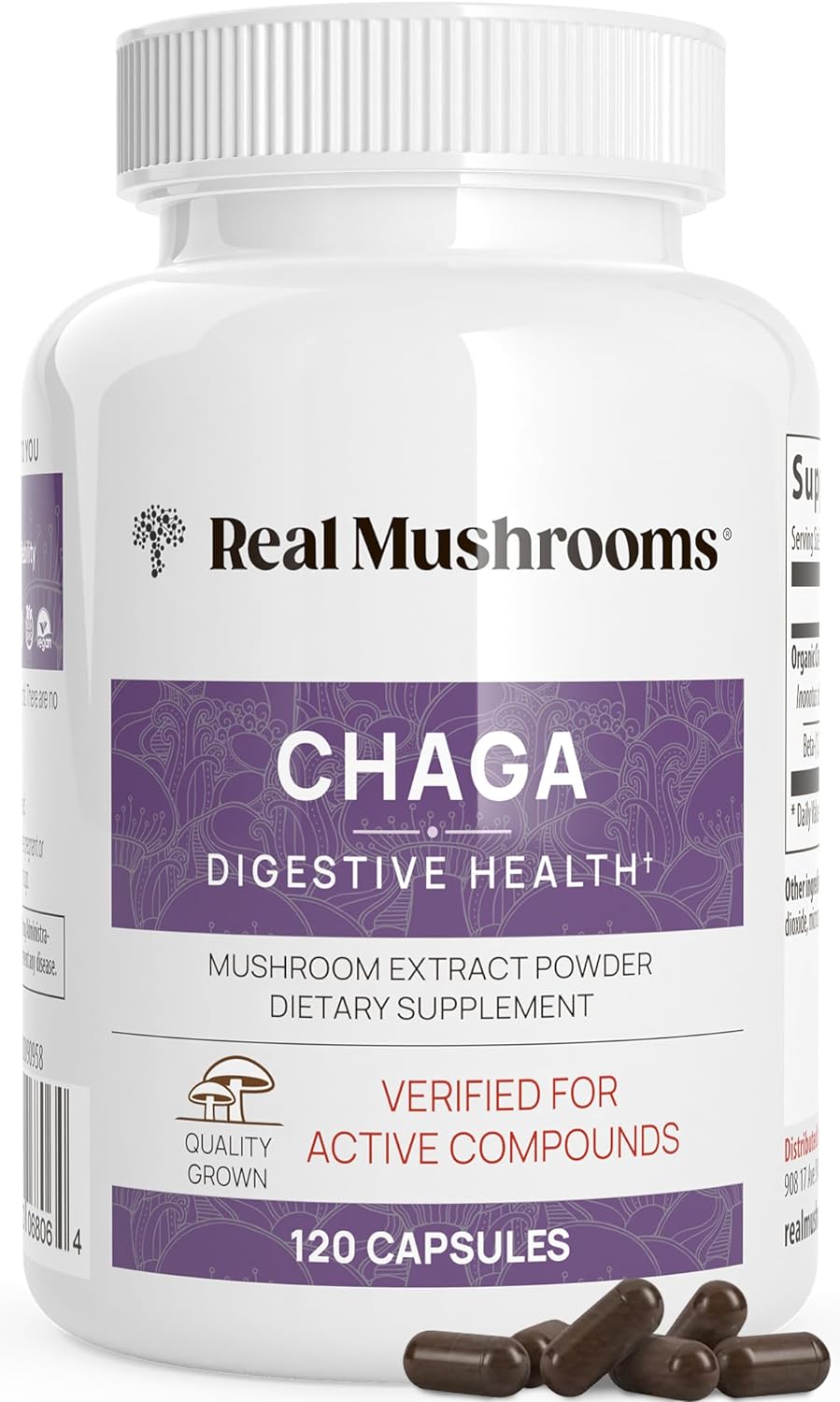 Cápsulas Orgánicas de Chaga para Digestión e Inmunidad