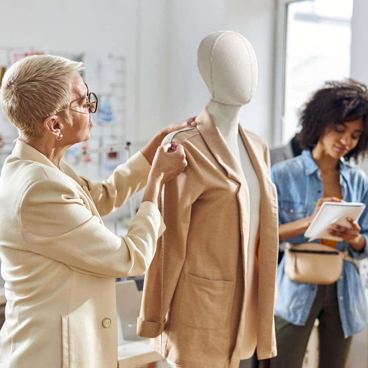 Maniquí Femenino Torso, Altura Ajustable 47-75 Pulgadas