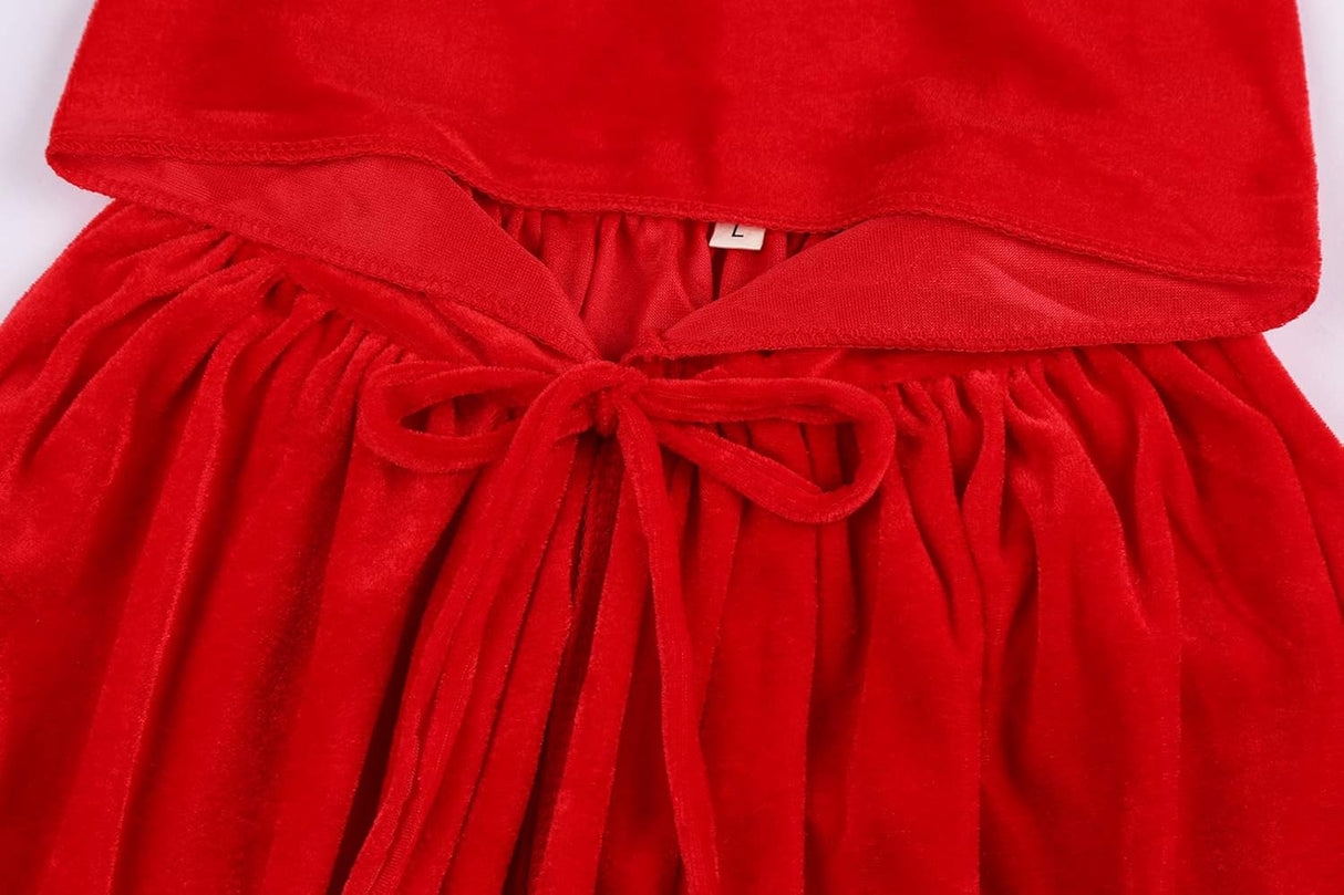 Disfraces de Capa de terciopelo con capucha roja talla S