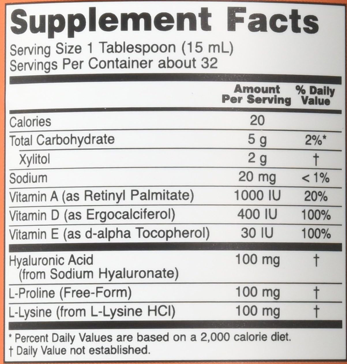 Ácido hialurónico líquido 100 miligramos Now Foods