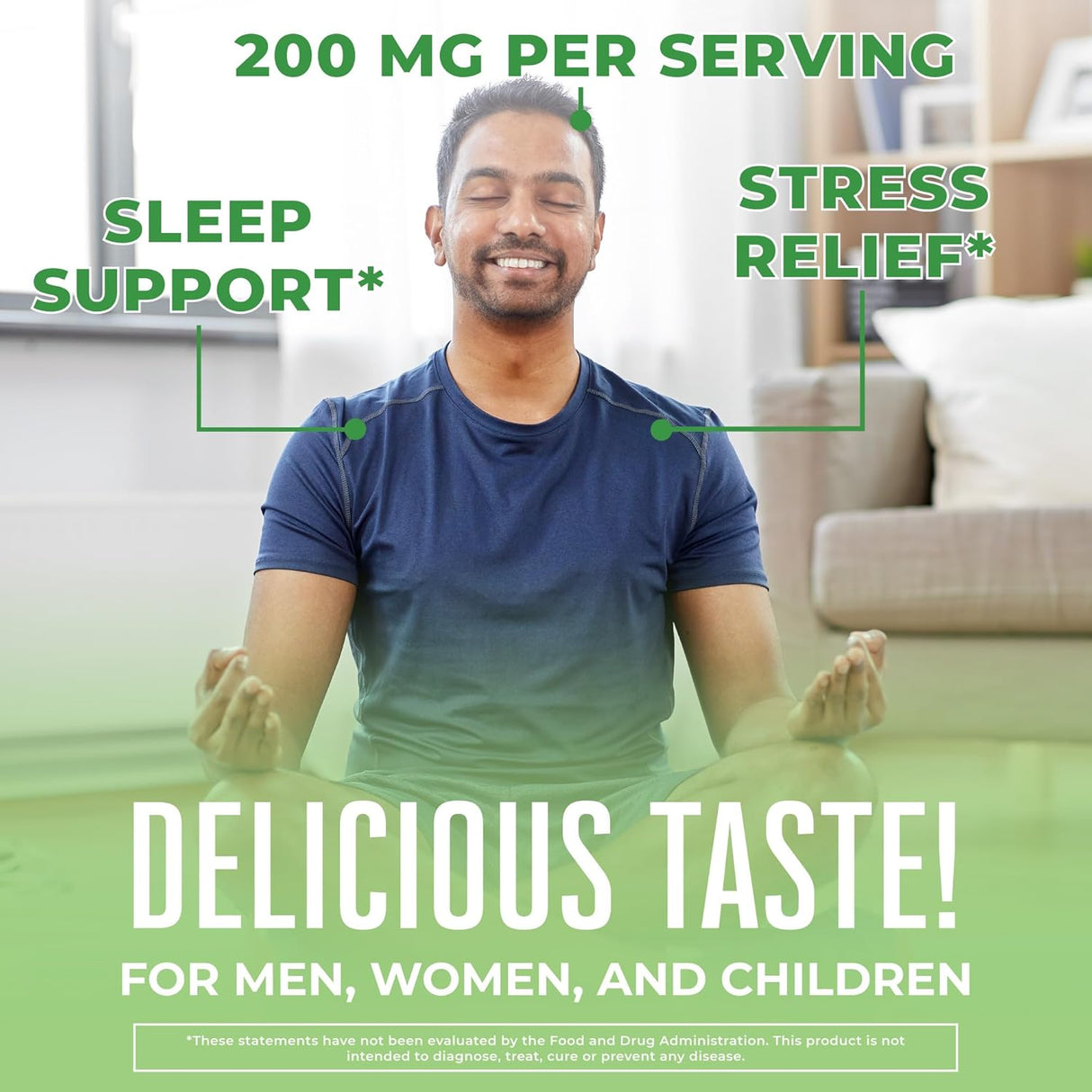 Suplemento líquidas de 200 mg L-teanina glicerina orgánica