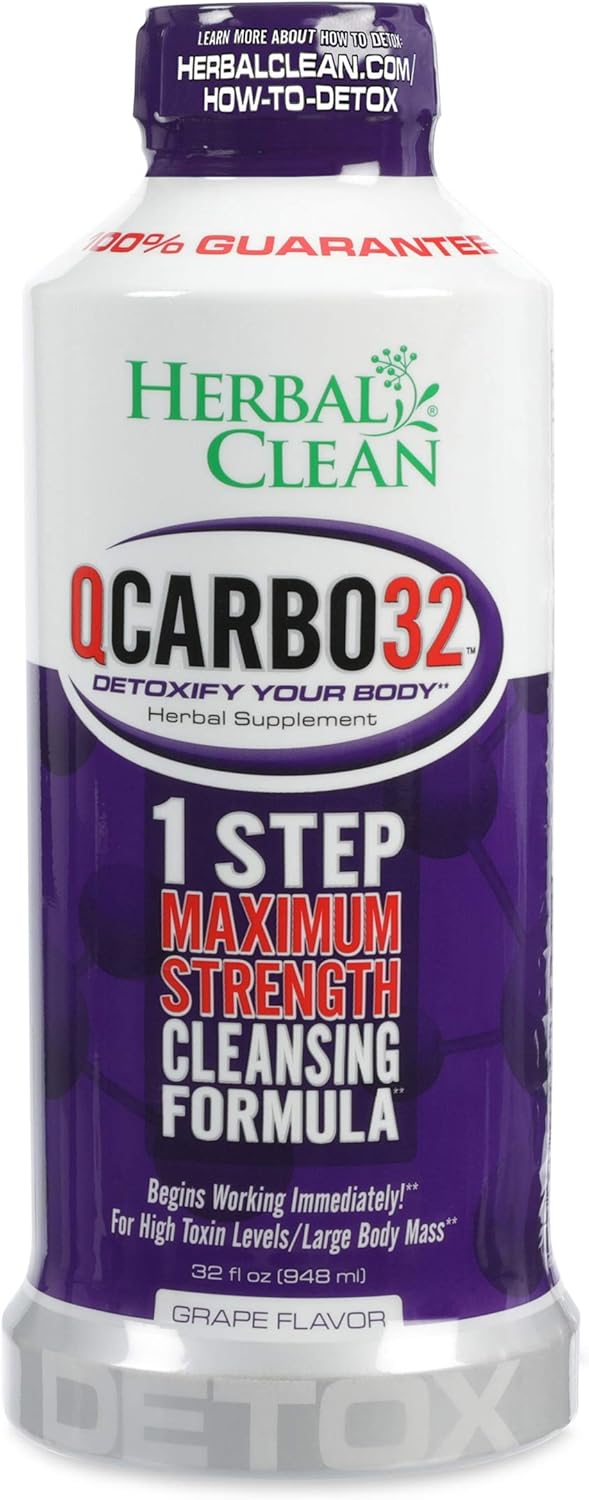 Desintoxicante Herbal Clean Q carbo 32 uva líquida 32 onzas