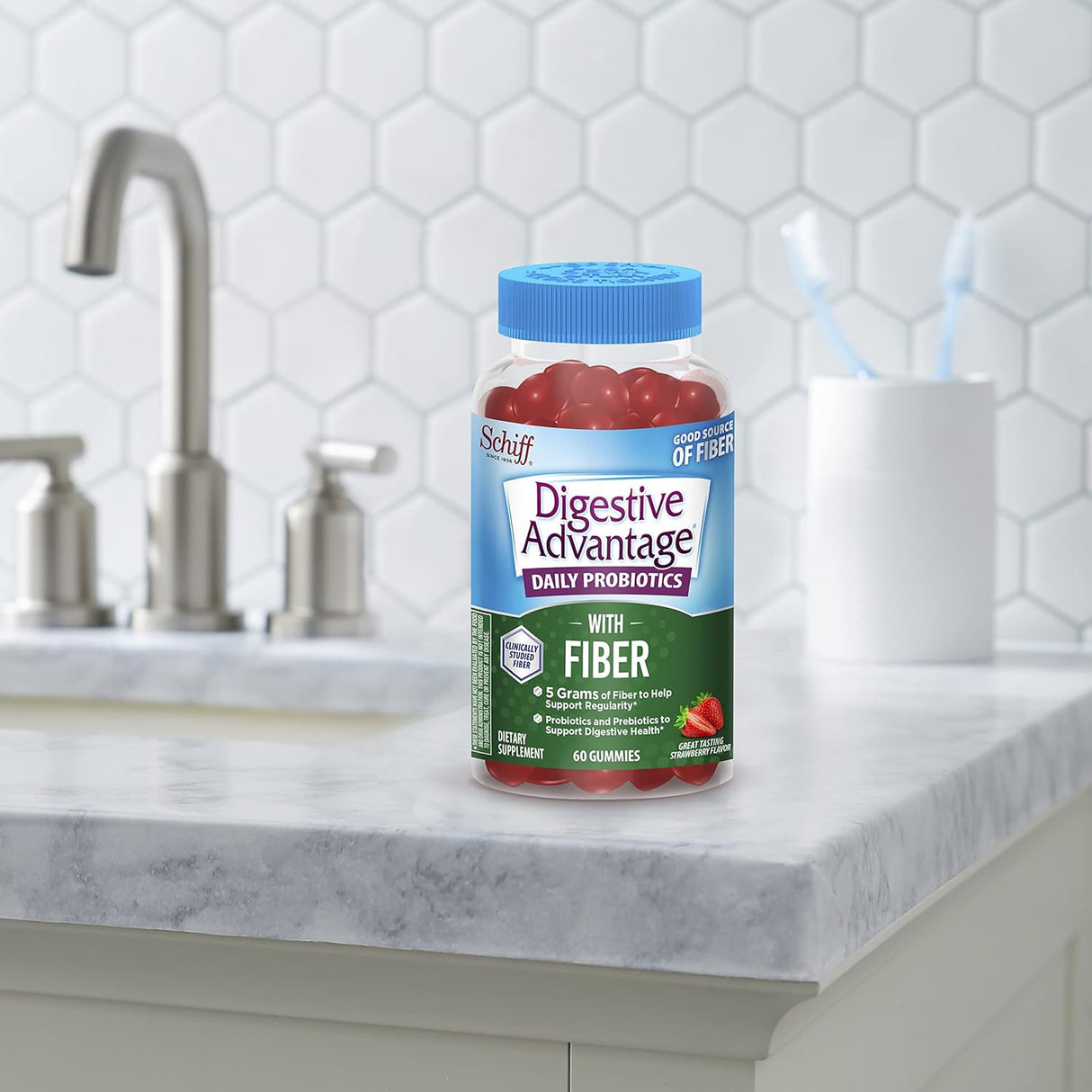 Suplementos Digestive Advantage Gomitas de fibra prebiótica