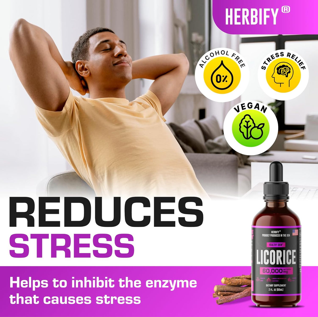 Extracto de Regaliz HERBIFY - Alivio Digestivo y Inmunidad - 2oz