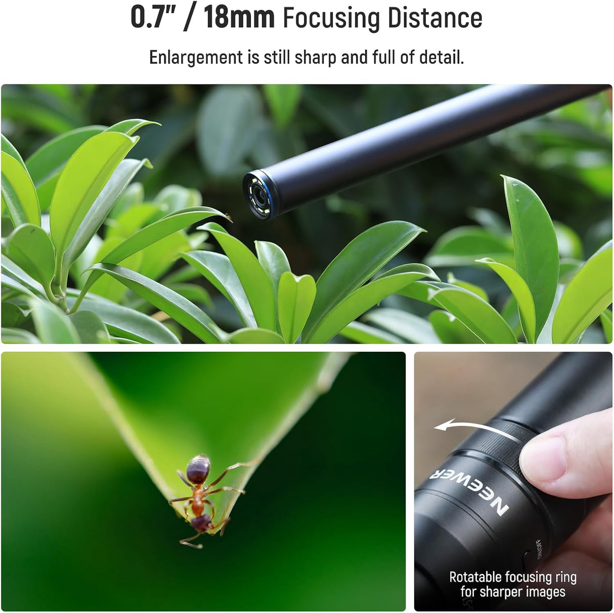 Lente Macro Probe 18mm 2X NEEWER, 17mm para Móvil LS-51