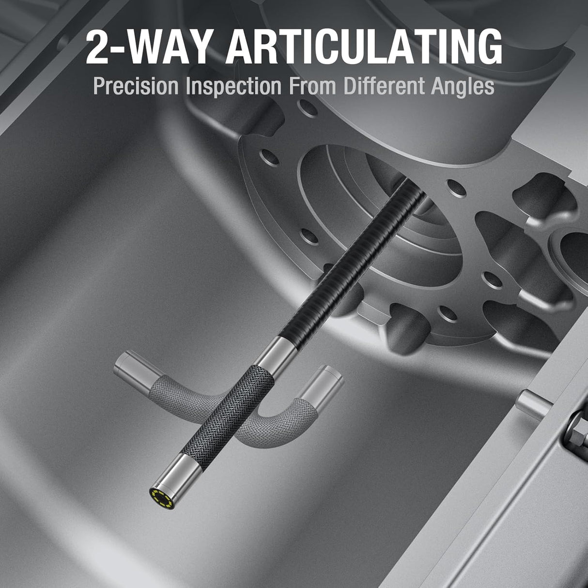 Camara de boroscopio articulado, con luz LED y pantalla