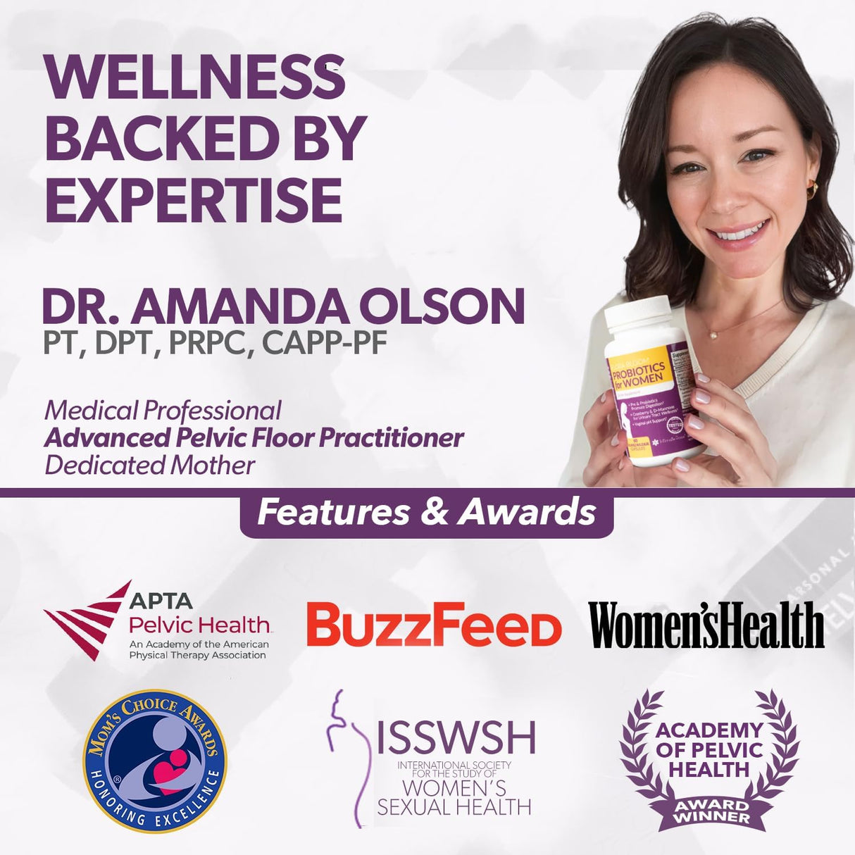 Probióticos vaginales completos para mujeres, con arándano