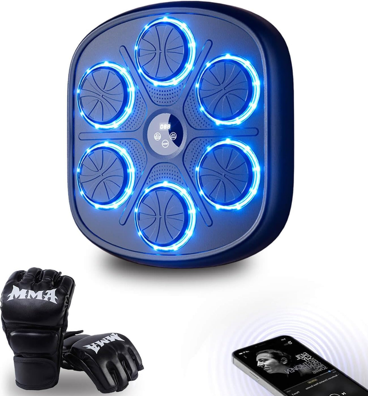 Máquina de boxeo inteligente con música para el hogar