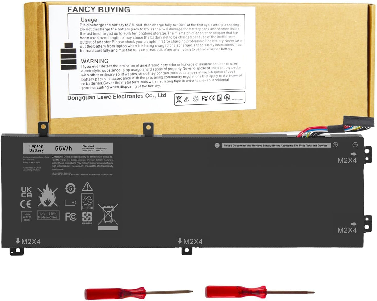 Batería RRCGW H5H20 11.4V 56Wh para Dell XPS 15 y Precision