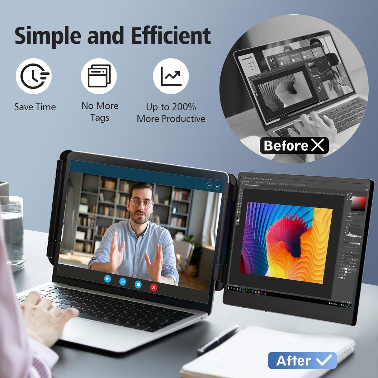 Monitor Extensor Portátil 14 FHD 1080P para Laptop