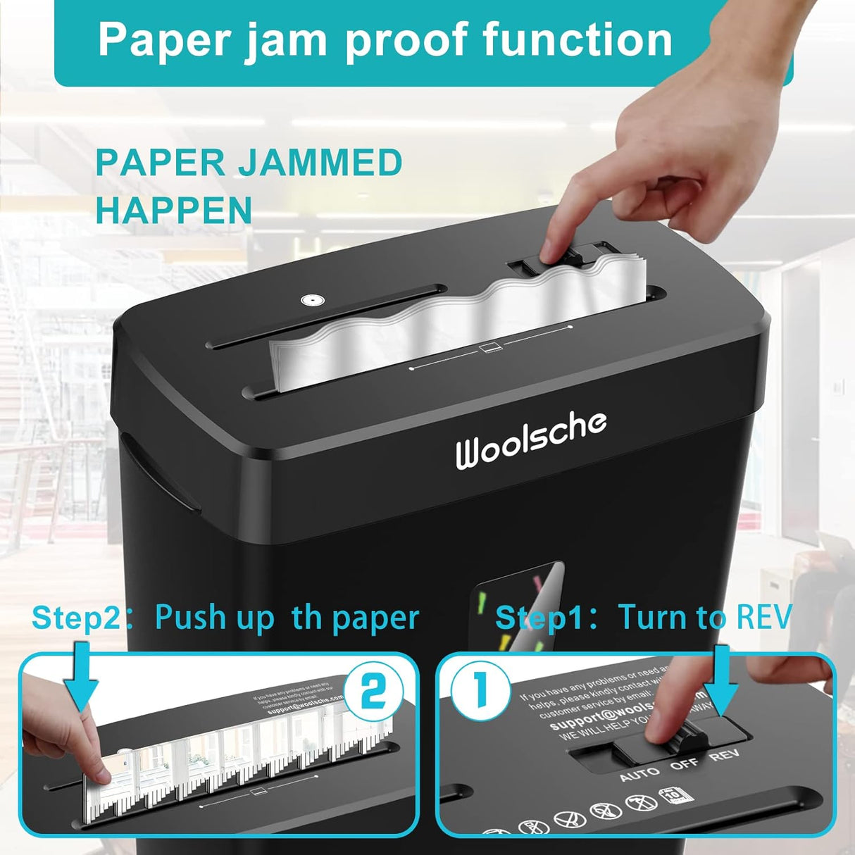 Woolsche Trituradora de Papel 10 Hojas Corte Cruzado P-4