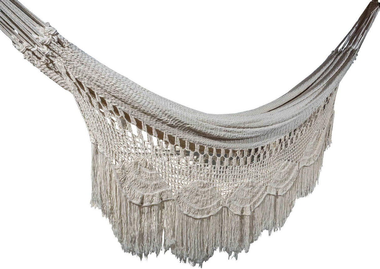 Hamaca Maya Hecha a Mano, 100% Algodón, Matrimonial, King