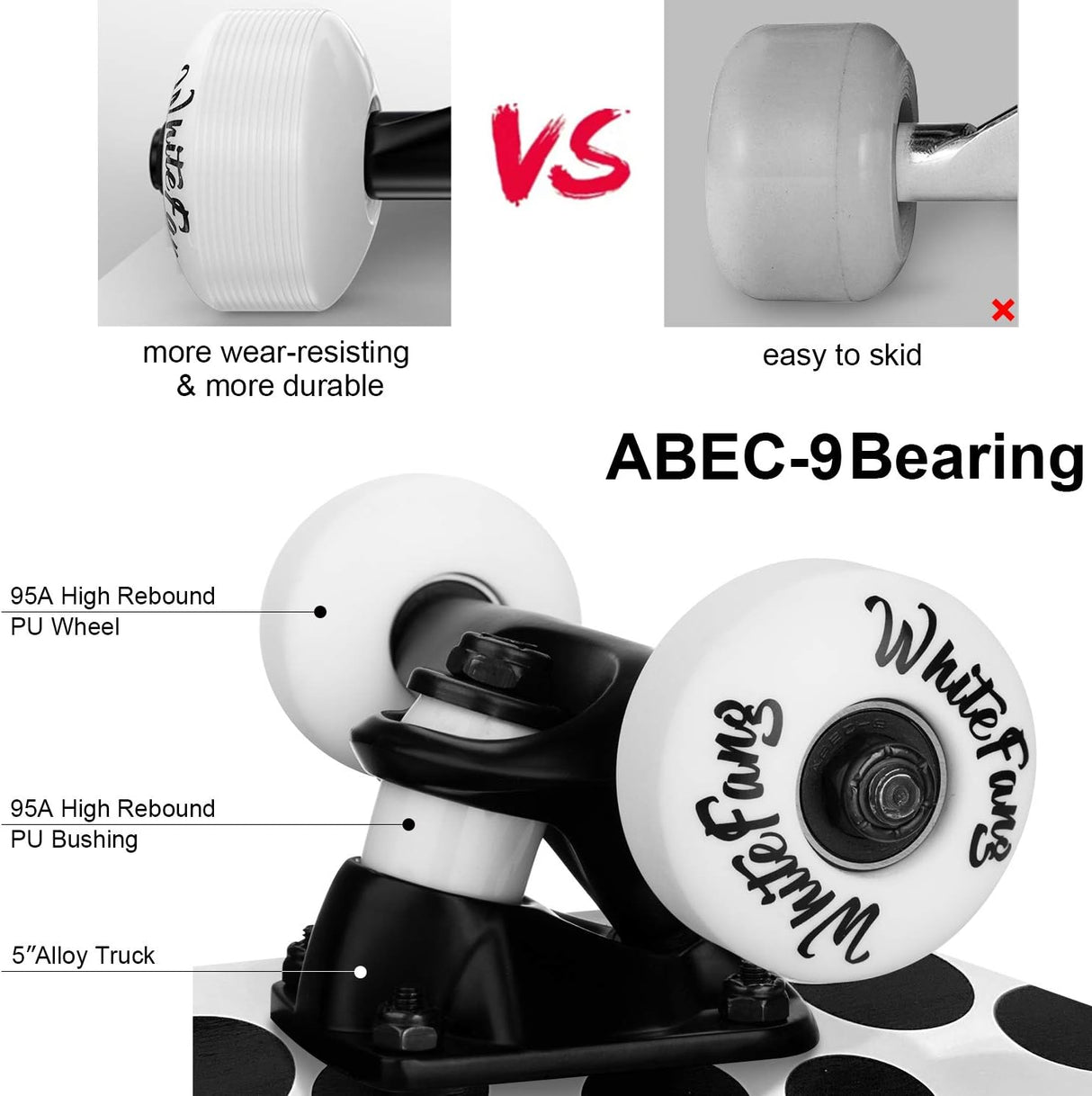 Patineta completa 31 x 7.88, 7 capas de arce, doble kick