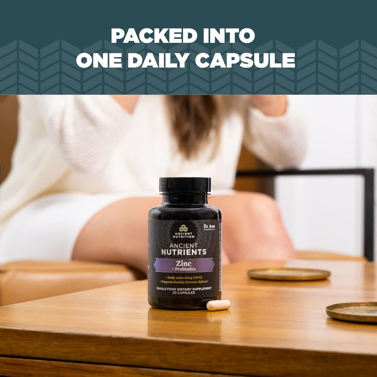 Suplemento de probióticos y zinc de Ancient Nutrition 30 und