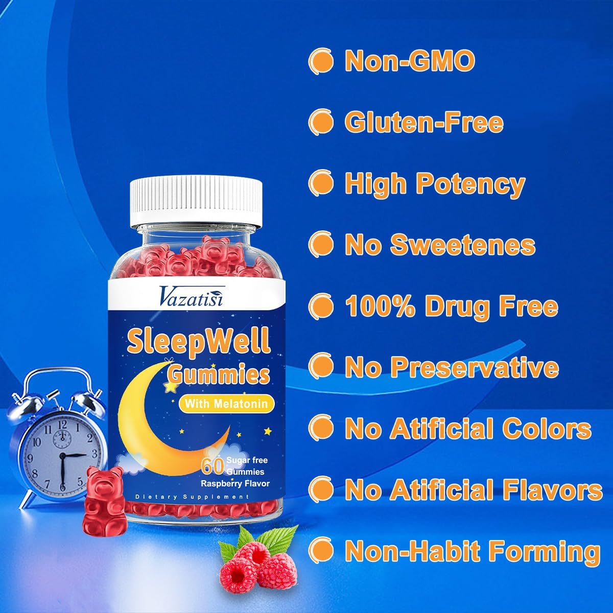 Gomitas para dormir para adultos y niños 15 mg con magnesio