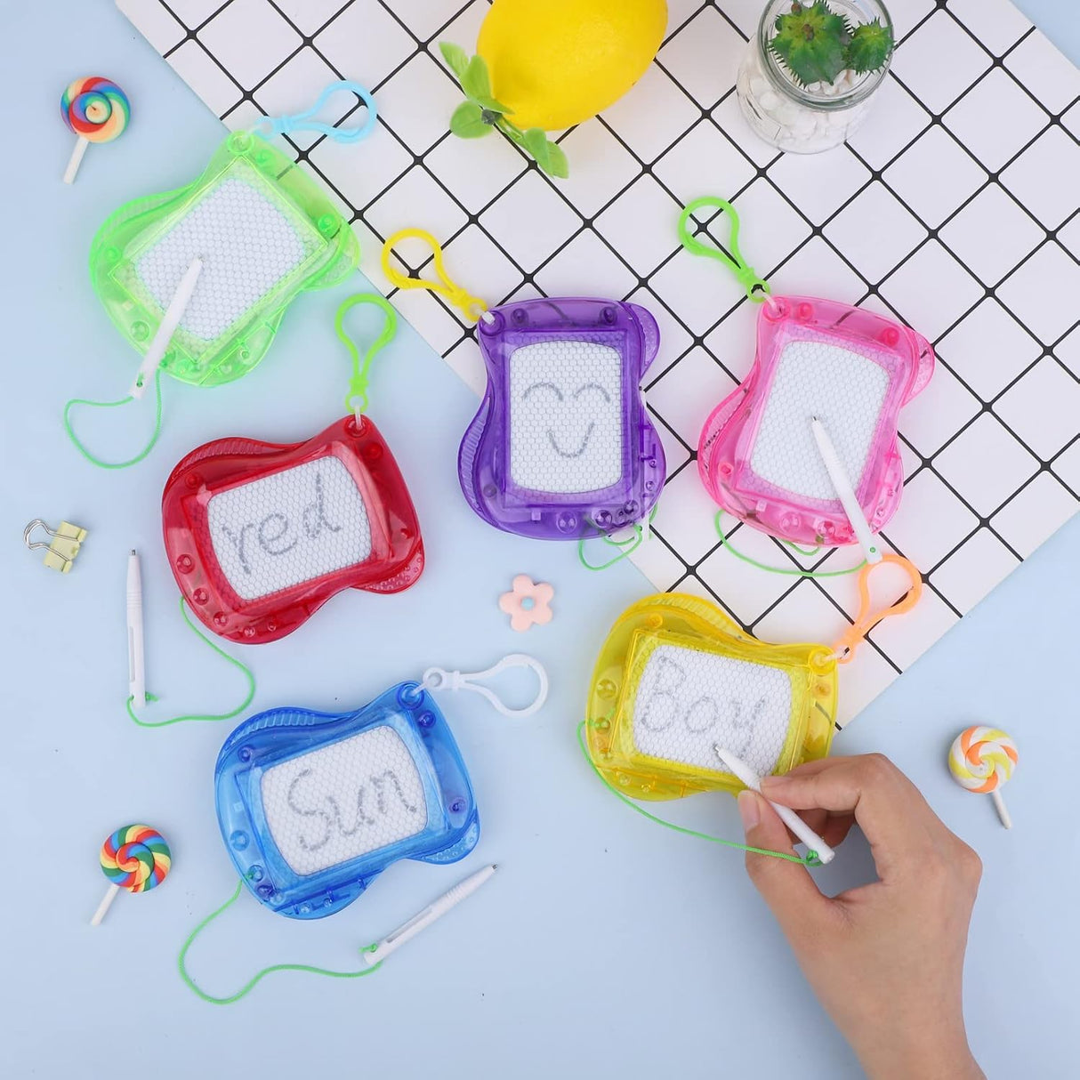 Mini Pizarras Magnéticas Dibujo Borrable con Bolígrafo para Niños