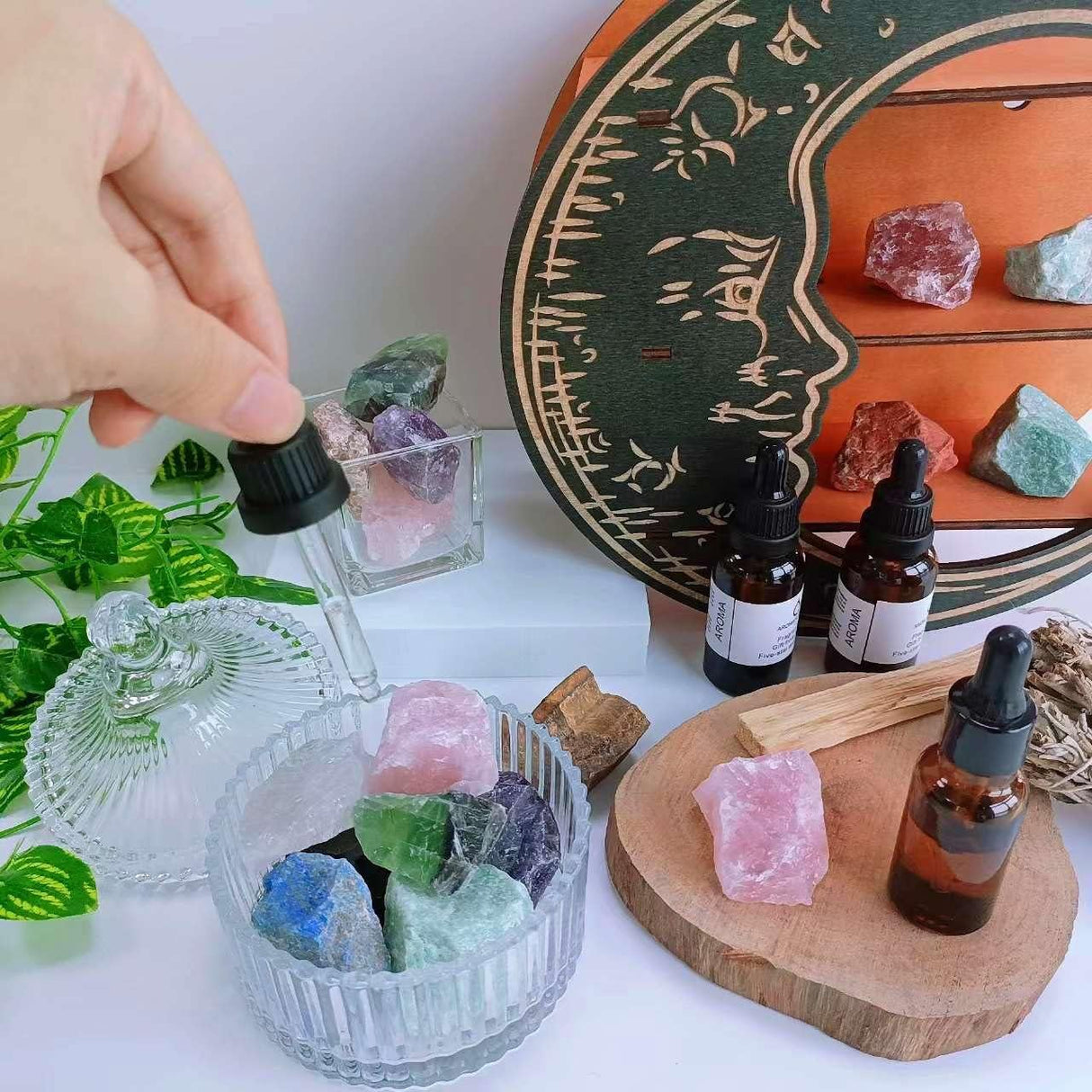 LAIDANLA Piedras naturales en bruto de ojo de tigre de 2 in