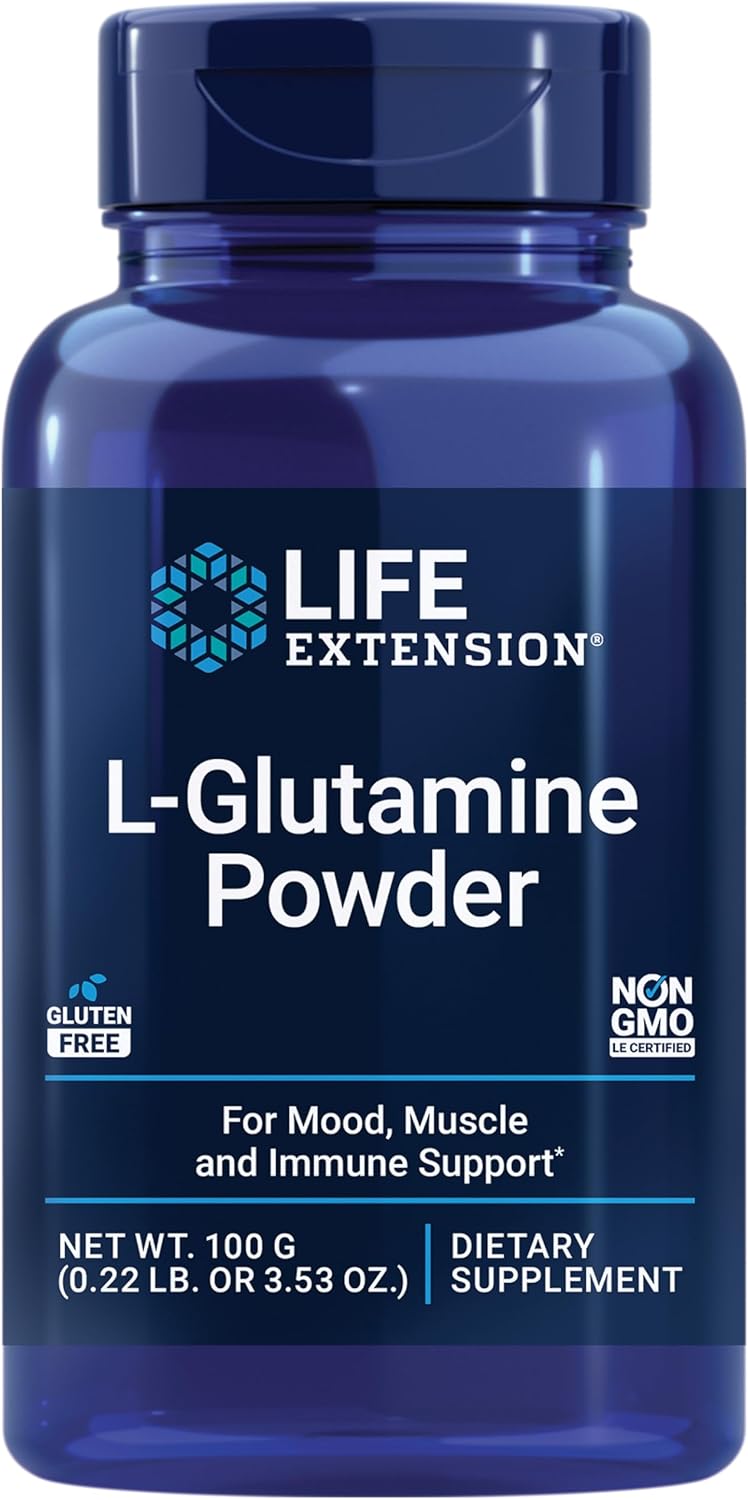 L-Glutamina Life Extension, Aminoácido para Músculos e Inmunidad, 100 g