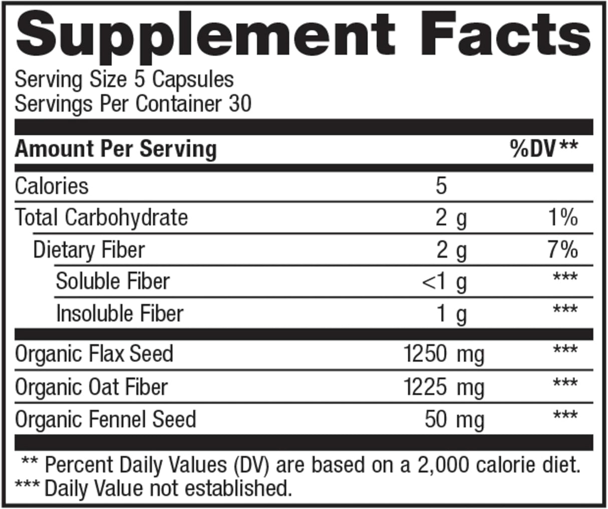Fibra prebiótica diaria para adultos 150 cápsulas