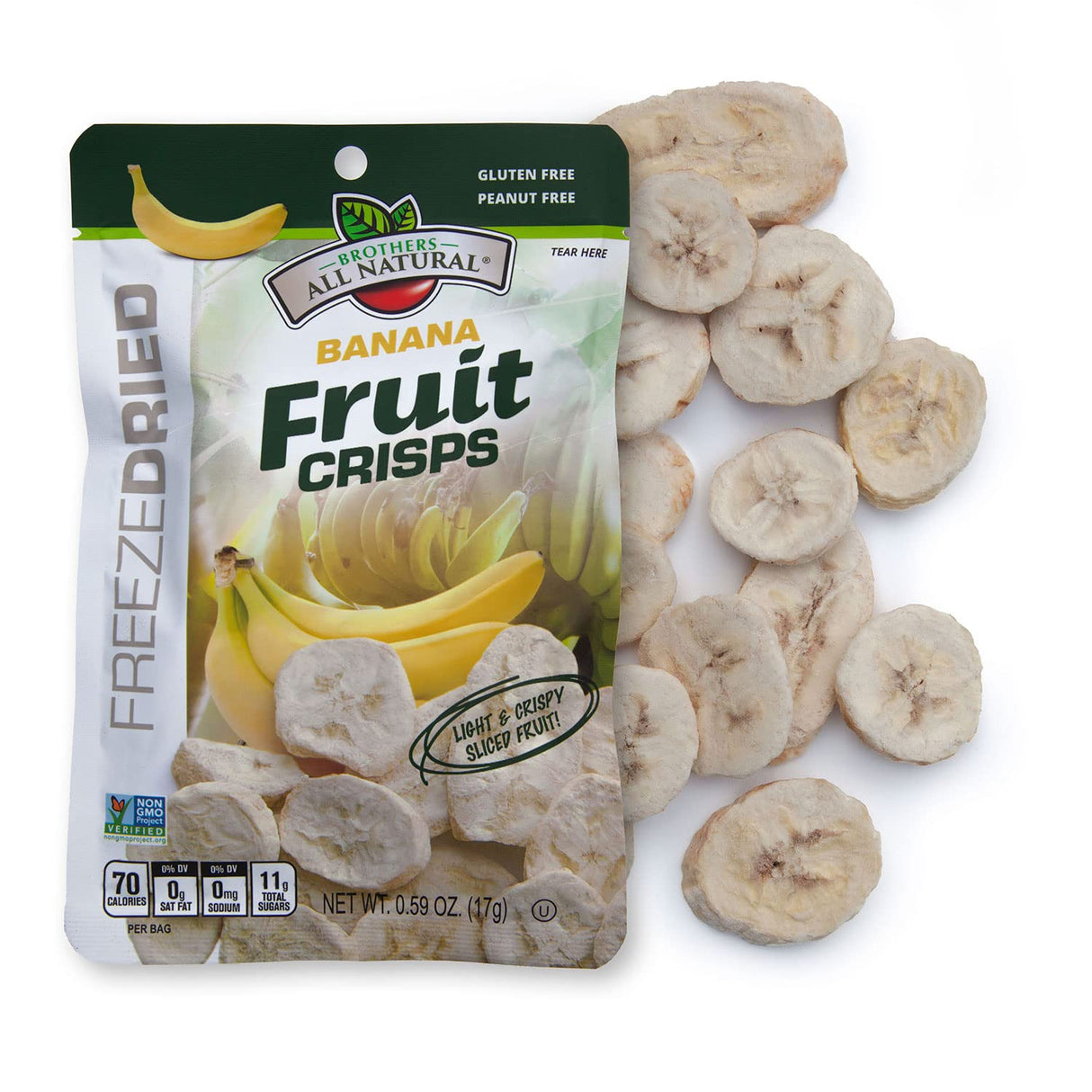 Crisp de Fruta Natural, Brothers-ALL, Plátano, 0.59 oz, 24 Pck