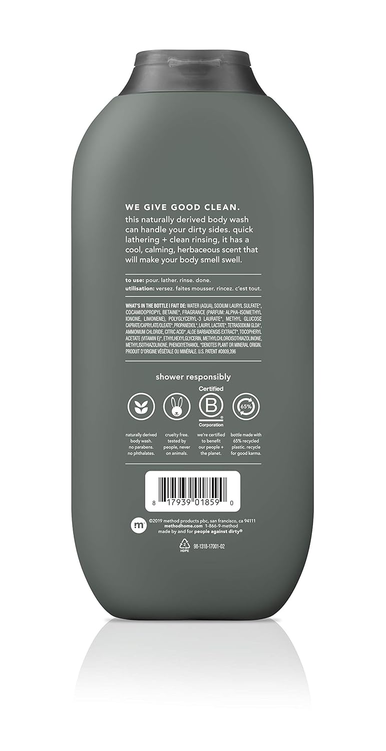 Gel de baño para hombre Method, paquete de 3 unidades