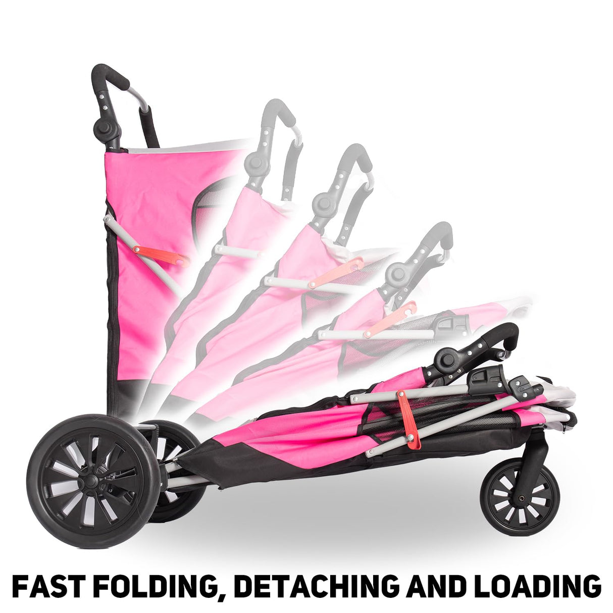 Carrito para Perros Grandes, Plegable, Soporta hasta 100 LBS