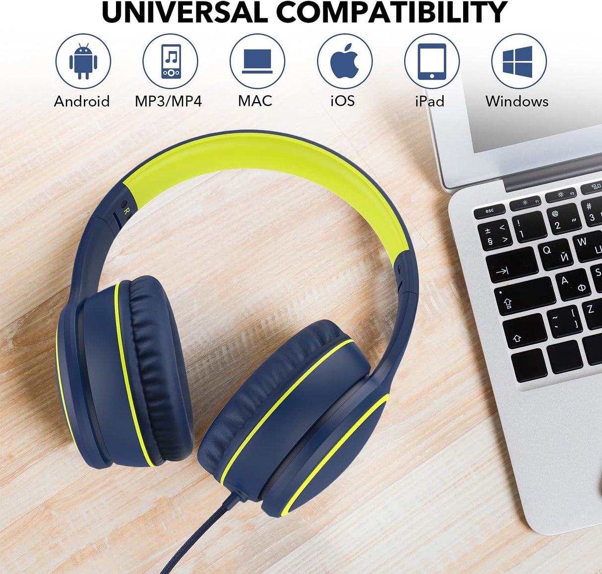 Auriculares RORSOU R10 con micrófono, ligeros y portátiles