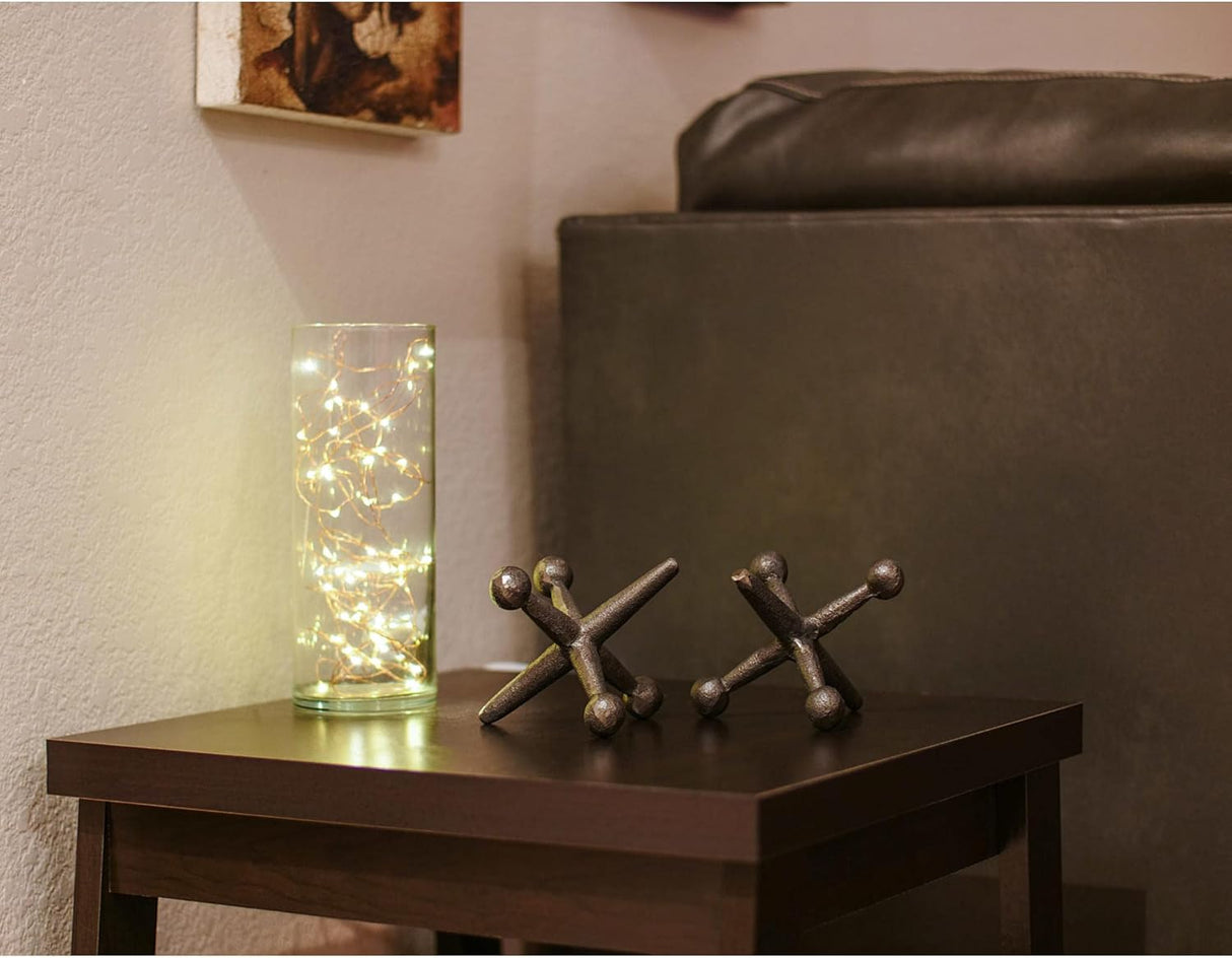 Sujetalibros decorativos modelo molecular de hierro