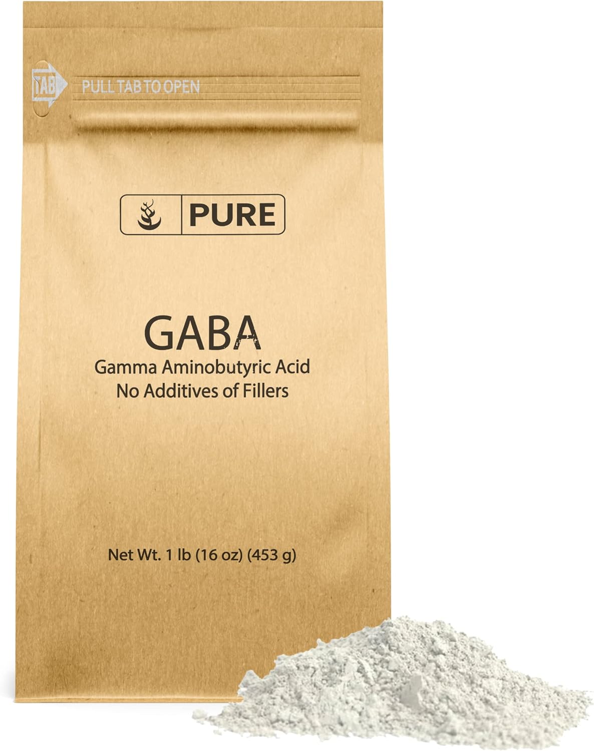 Suplemento Pure Original Ingredients Polvo de (GABA) (1 lb)