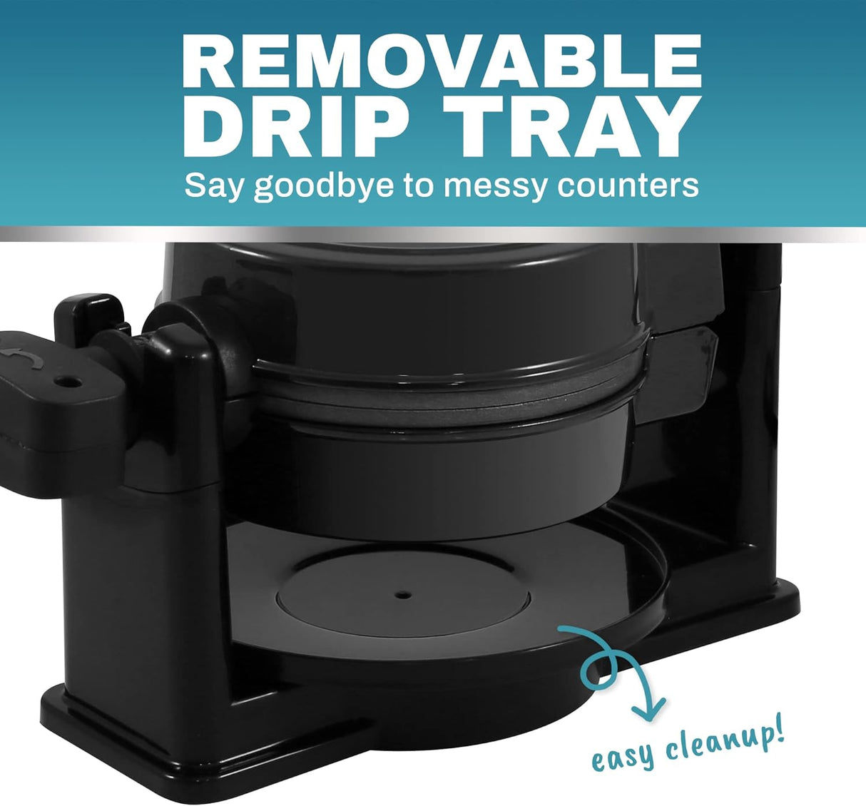 Waffle Maker Elite Gourmet EWM460, 1.25” gruesas, fácil limpieza