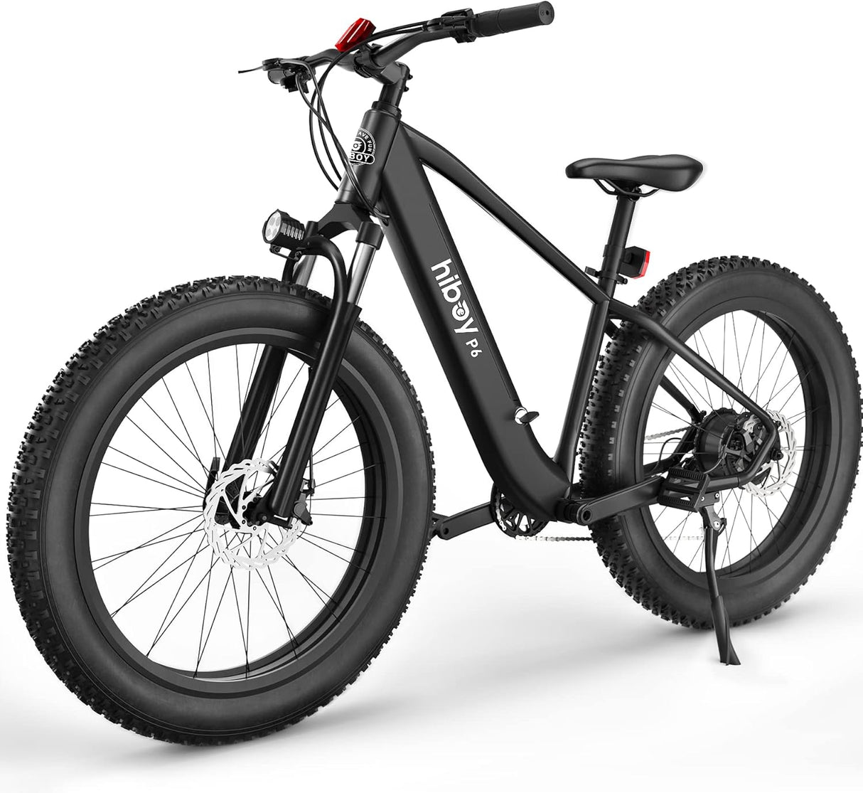 Bicicleta eléctrica Hiboy P6, 1000W, 62.1 millas, 26” fat tire