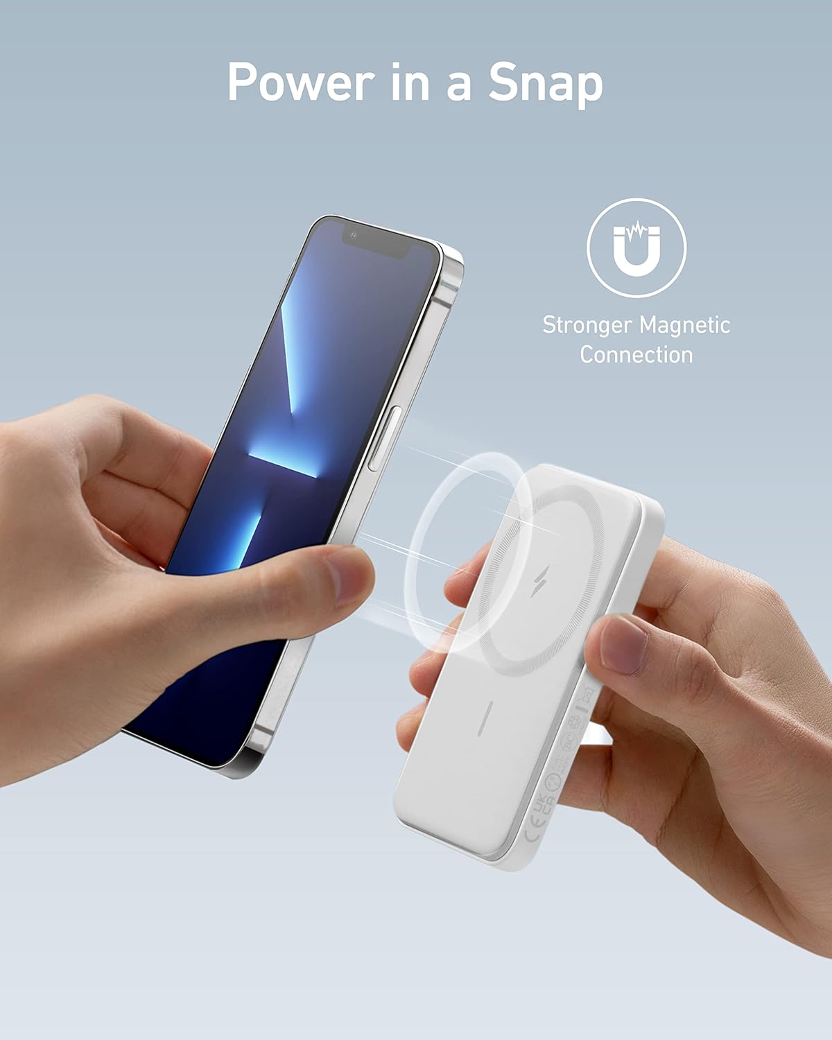 Cargador magnético portátil inalámbrico 5000 mAh con cable