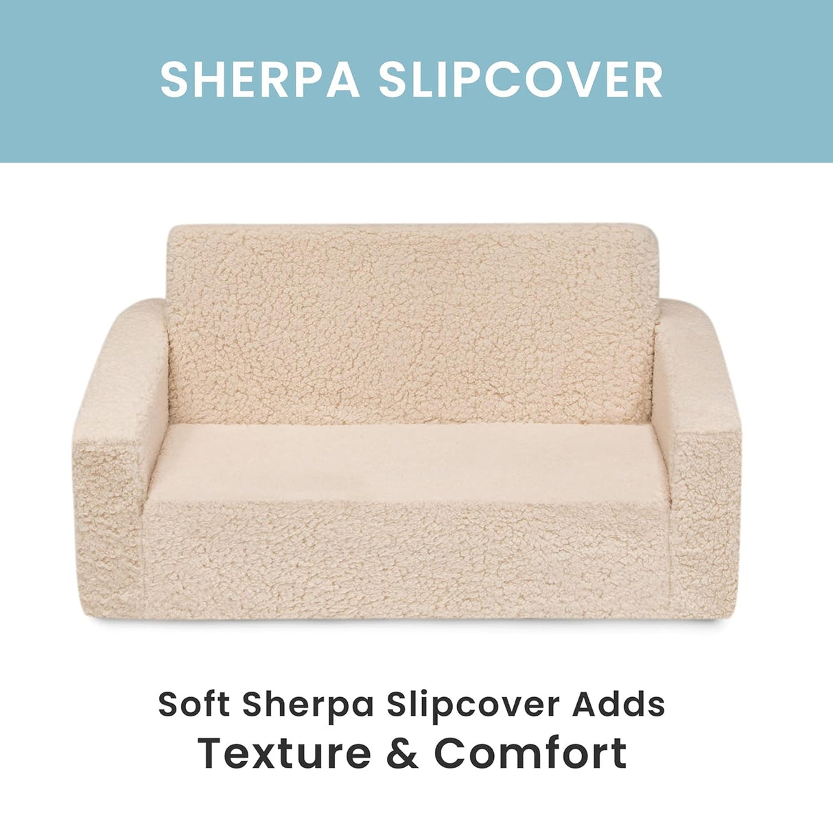 Silla convertible en cama para niños, color crema