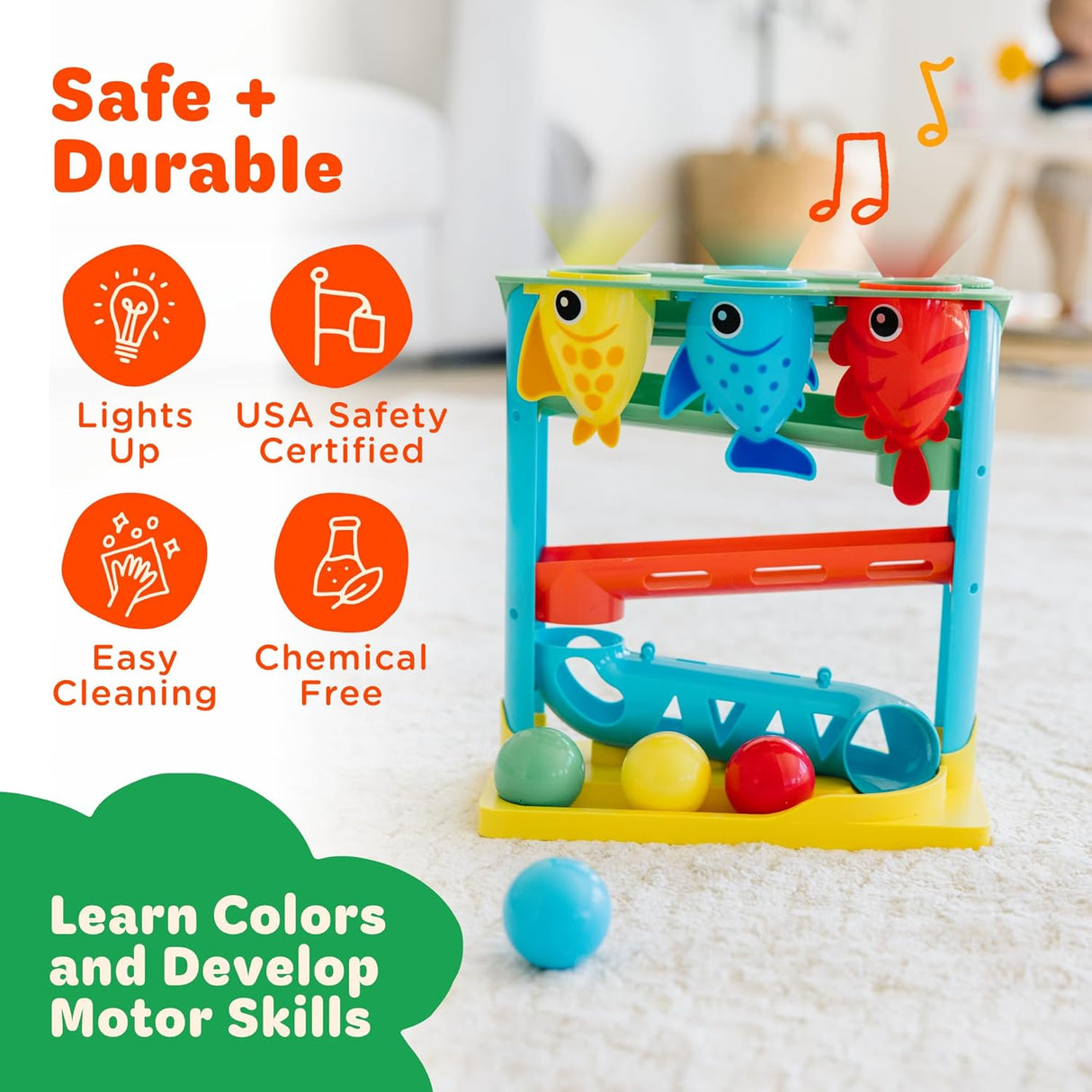 Juguete Interactivo Move2Play para Bebés, 1 Año, Alimenta Pescados