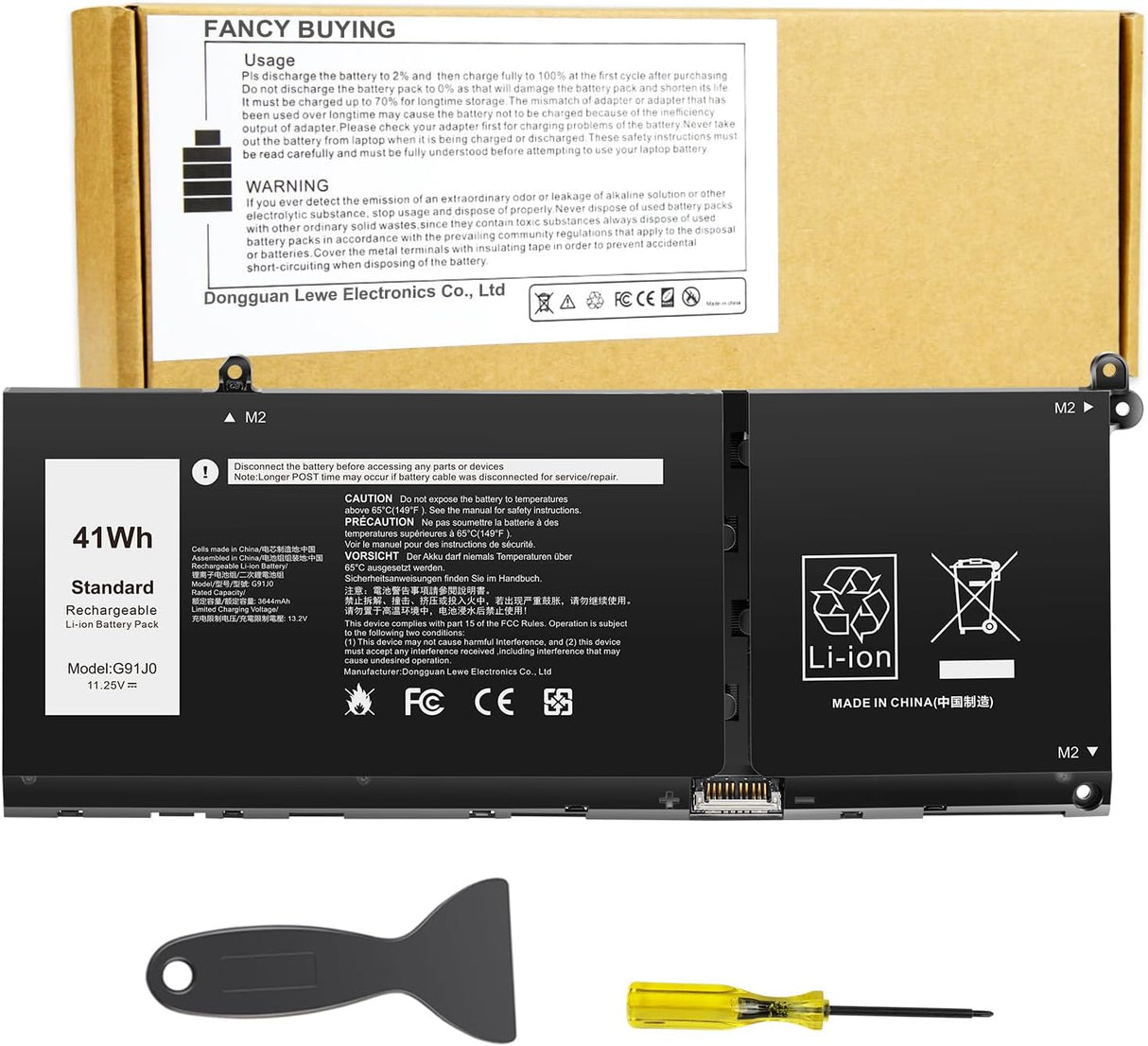 Batería G91J0 para Laptop Latitude e Inspiron, Modelos Varios