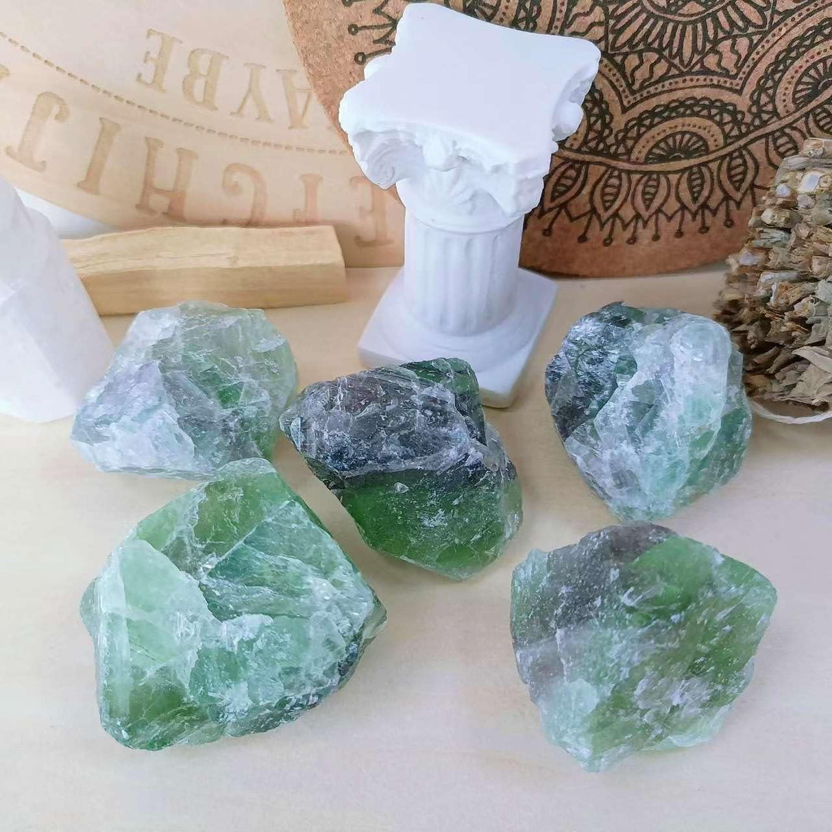 Fluorita - Piedras naturales en bruto de 2 pulgadas, cristales