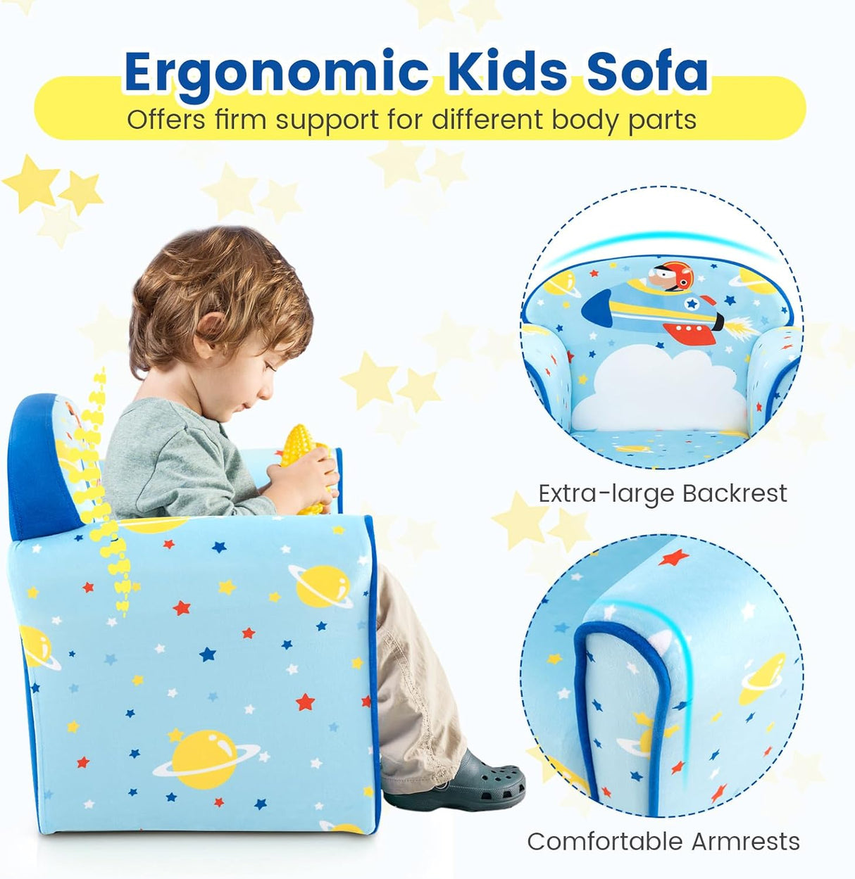 Silla con reposabrazos con construcción de madera resistente