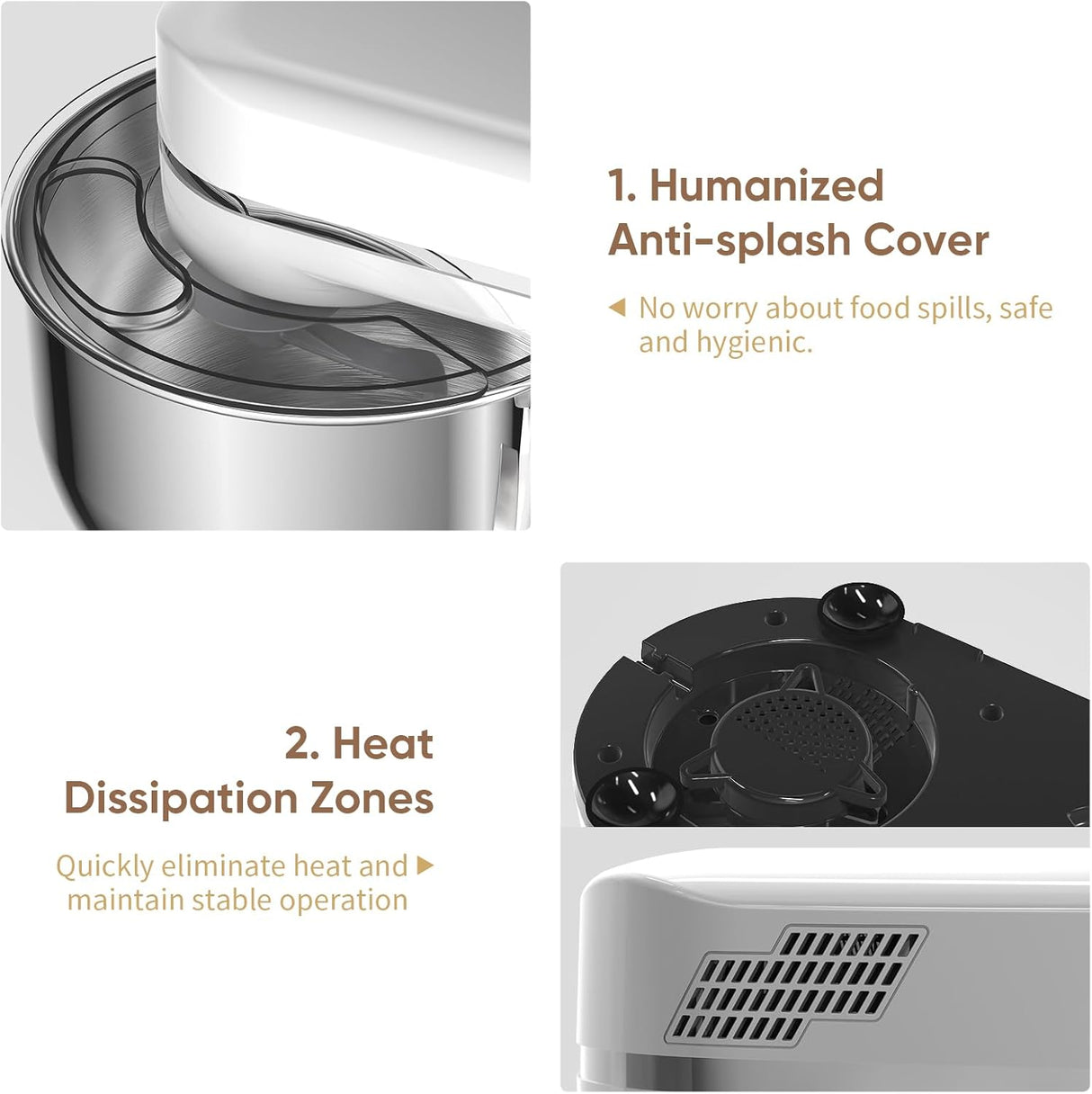 Batidora de Pie BioloMix, 1200W, 11 Velocidades, Modelo OLED