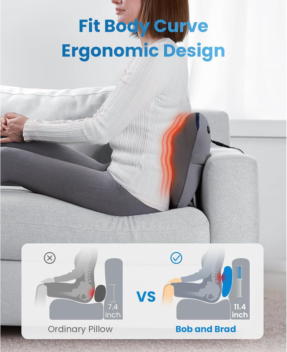 Masajeador BOB AND BRAD para espalda y cuello, EZBack Plus