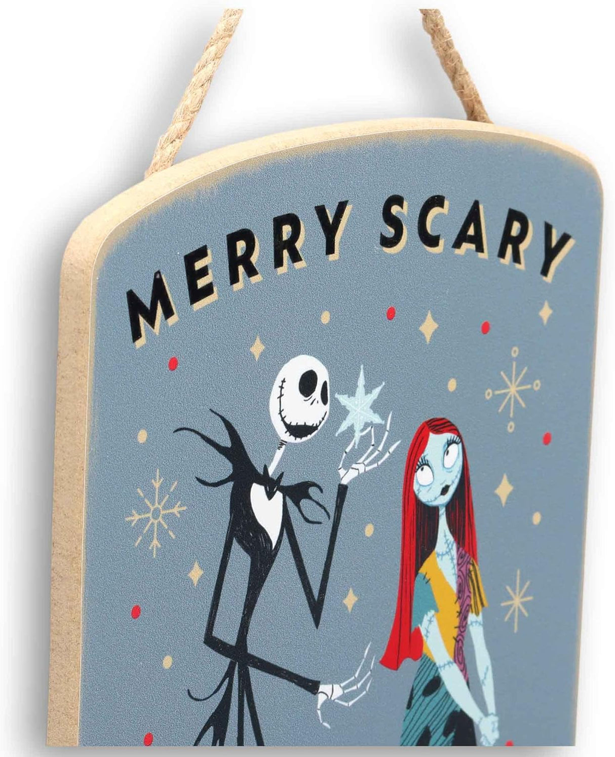 Decoración de Pared de Madera Disney Halloween, Jack y Sally