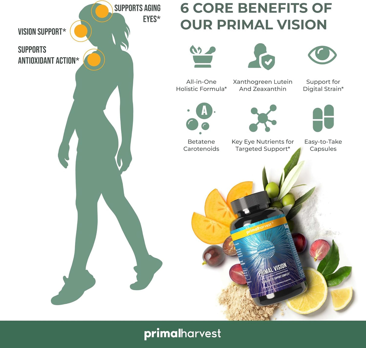 Suplemento Complejo de apoyo para la visión vitamina E 60u