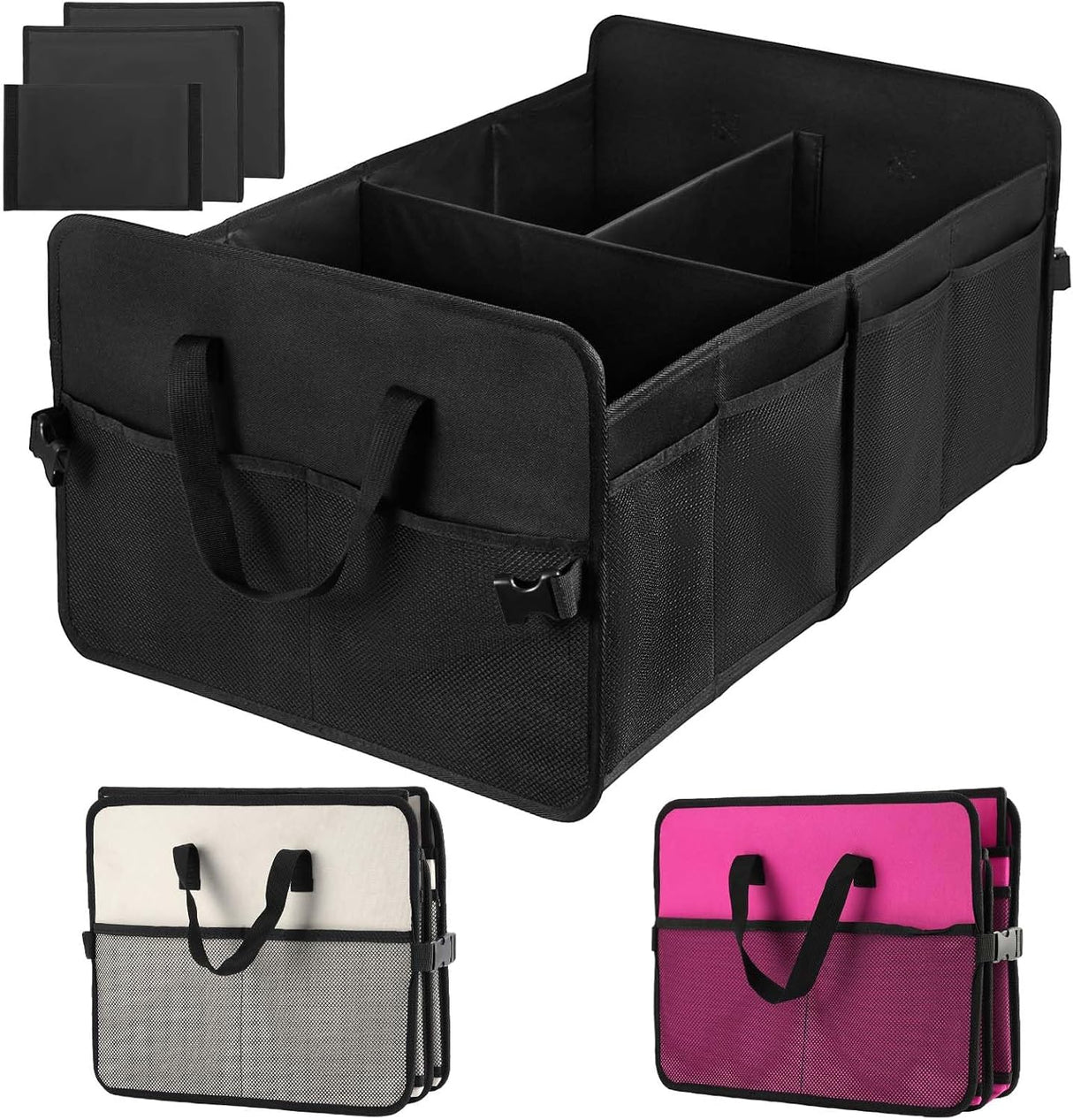 Organizador de Maletero 72L, Plegable, Compartimentos Múltiples