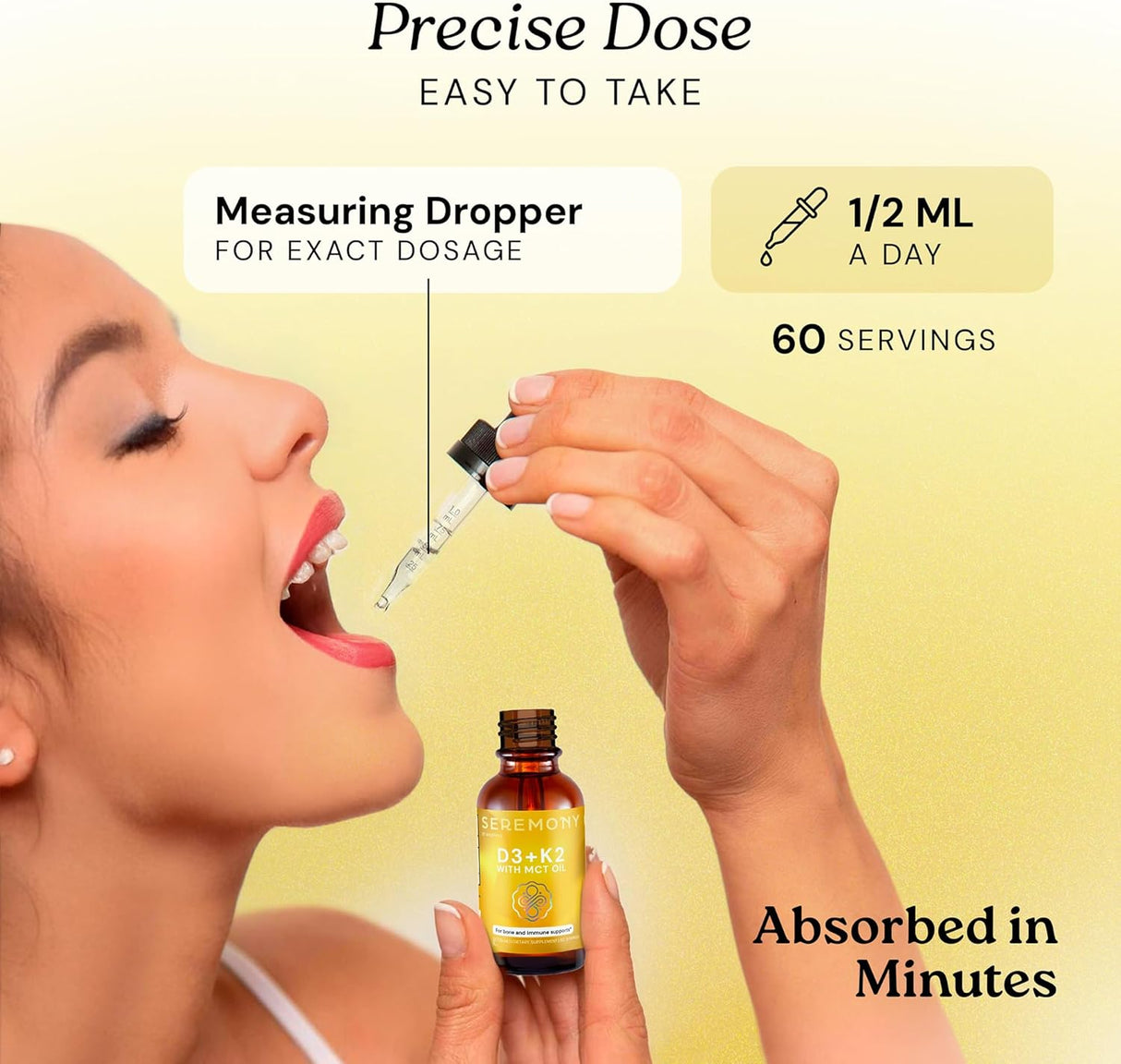 Suero de Vitamina D3 4000 IU + K2 Vegano Orgánico USA