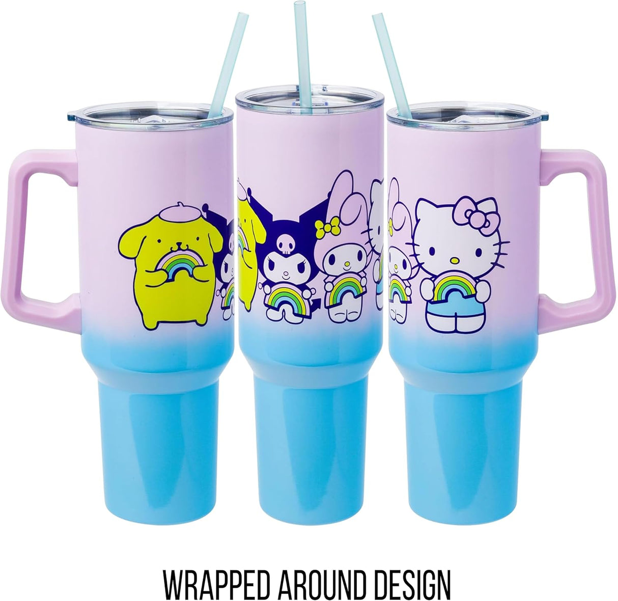 Taza de Acero Inoxidable Sanrio Hello Kitty 40 oz con Asa y Popote