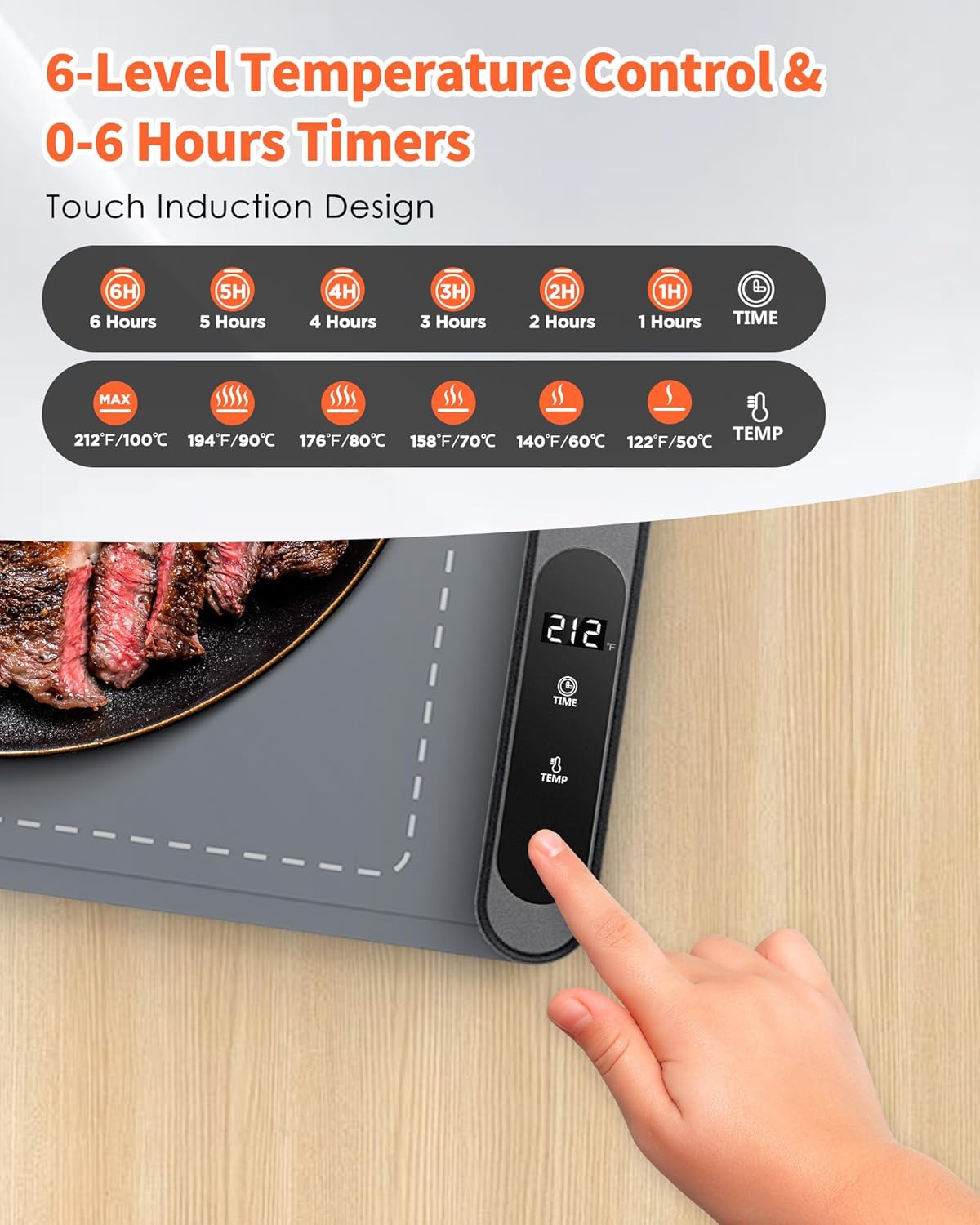 Manta Calentadora FEPPO, 6 Niveles Temperatura, Temporizador 6h