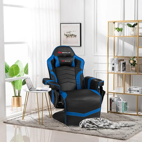Silla Gamer reclinable de masaje, Azul DJY-196 POWERSTONE