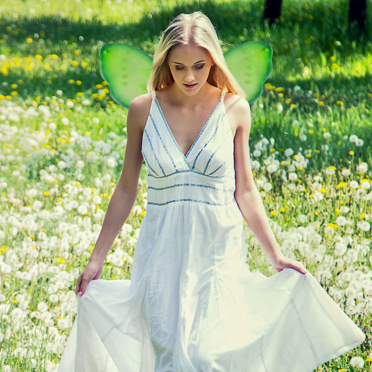 Disfraces de Alas de hada de mariposa verde talla única