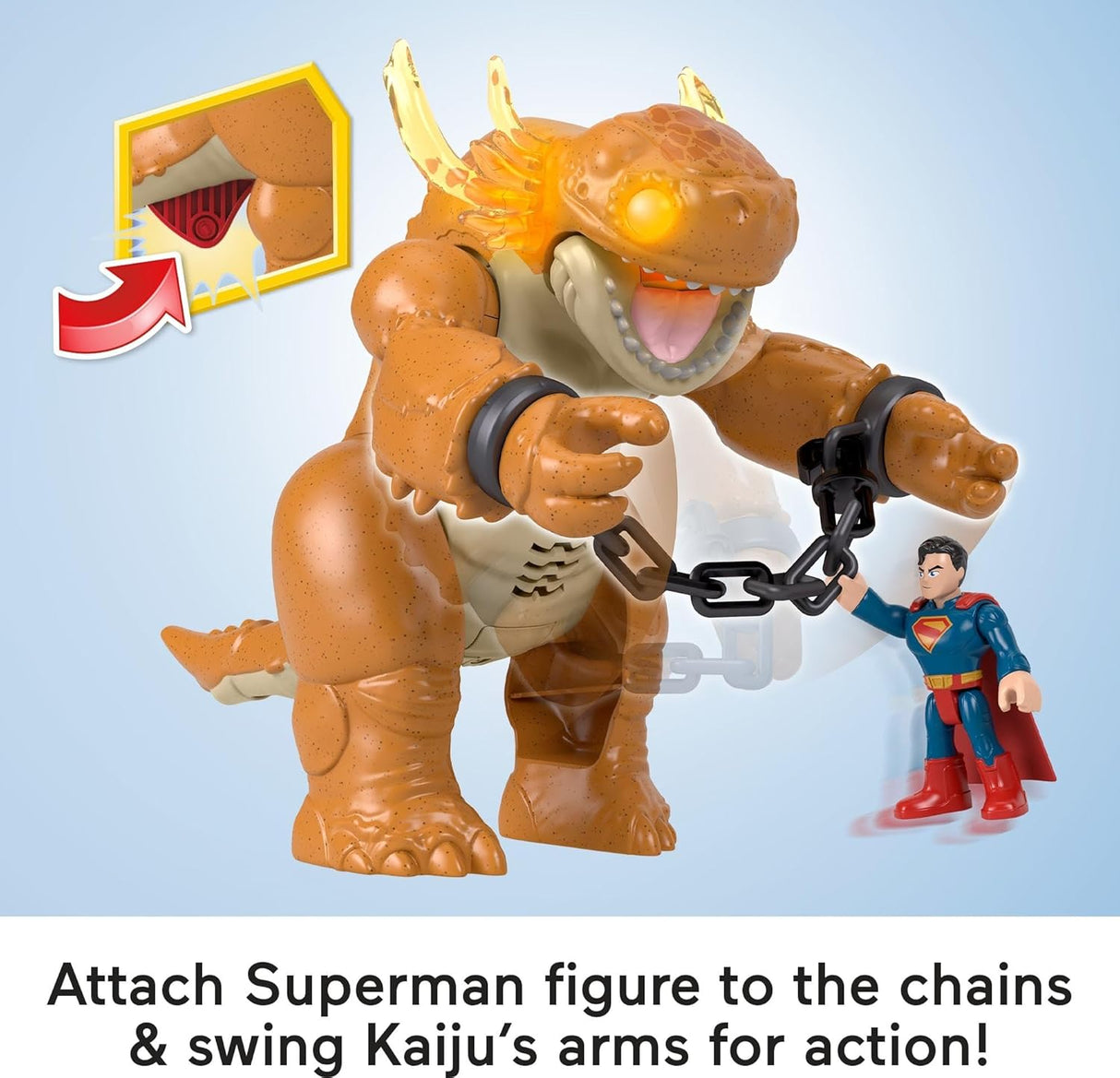 Superman Imaginext Fisher-Price con luces sonidos y figura de 3