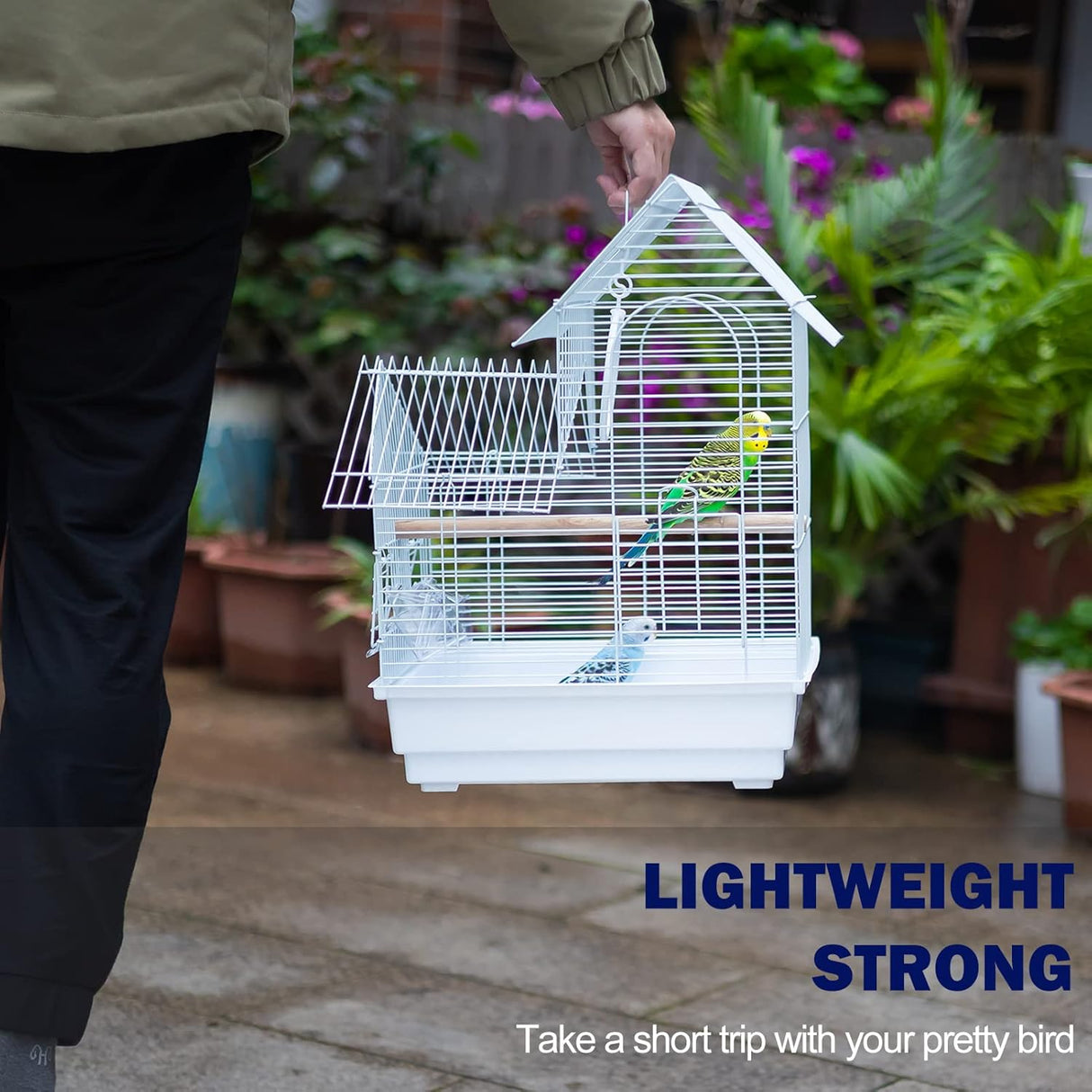 Jaula de viaje para pájaros pequeños ideal para aves