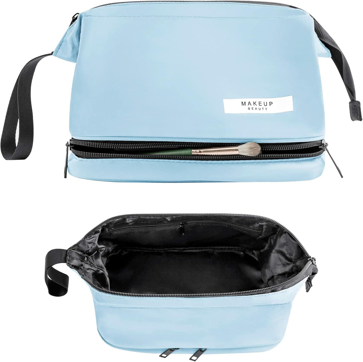 bolsa para cosmeticos color azul Queboom